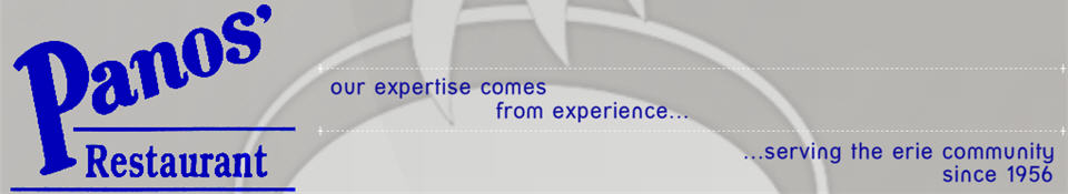 Eating at Panos' Restaurant restaurant in Erie, PA.